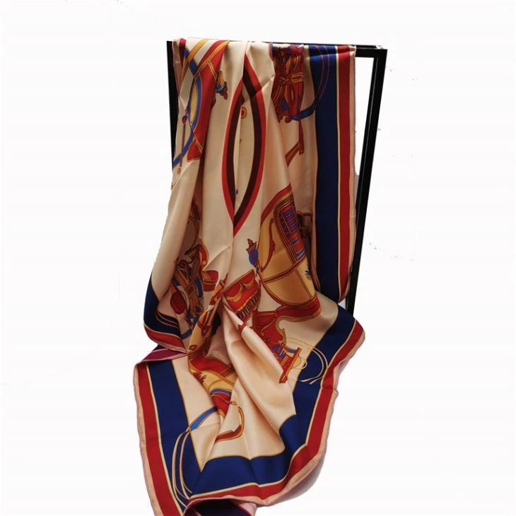 Custom Digital Printed Double Sided Silk Scarf